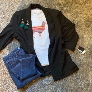 Nine West Kiss-Front Oversized Blazer